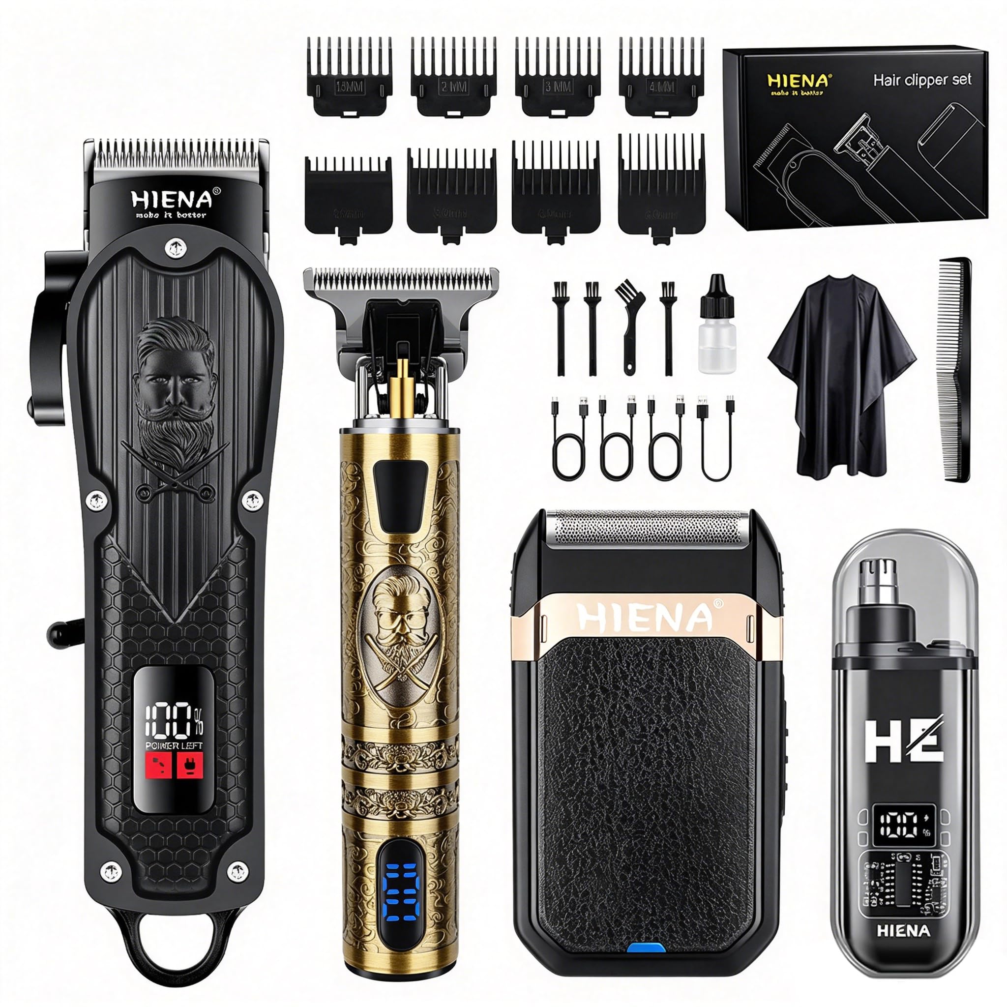 Hair Clippers for Men, Barber Clippers and Trimmers Set