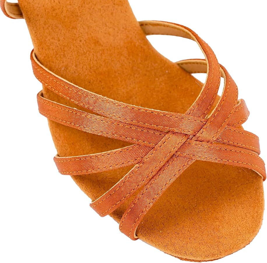 flexdans Vrouwen Latin Schoenen, Dames Bruin Samba Tango Dansen
