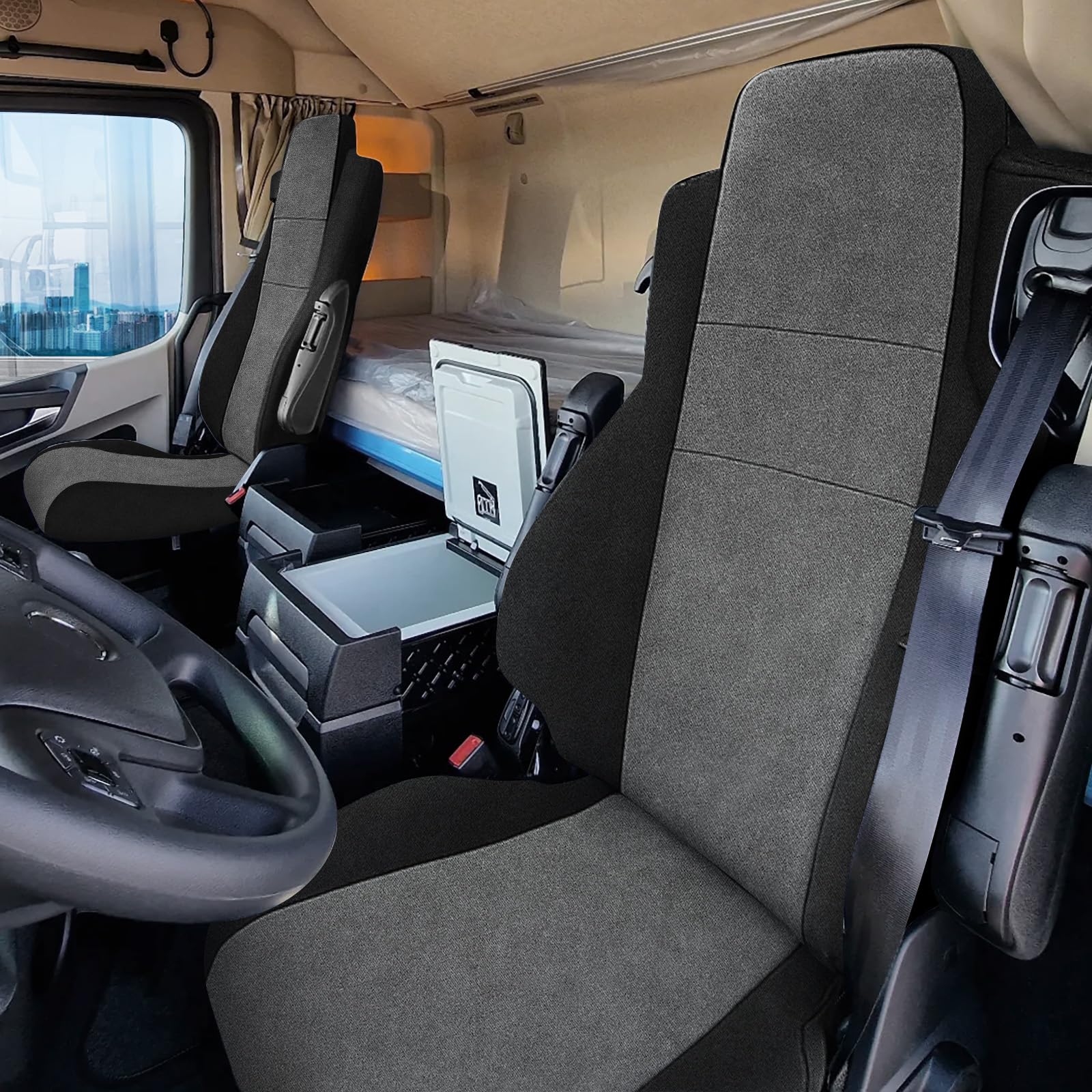 Fundas Asientos Coche para Mercedes Actros MP4 MP5, Funda Asiento Coche Delantero Funda Silla Coche Protector Asiento Coche | Fundas para asientos de coche