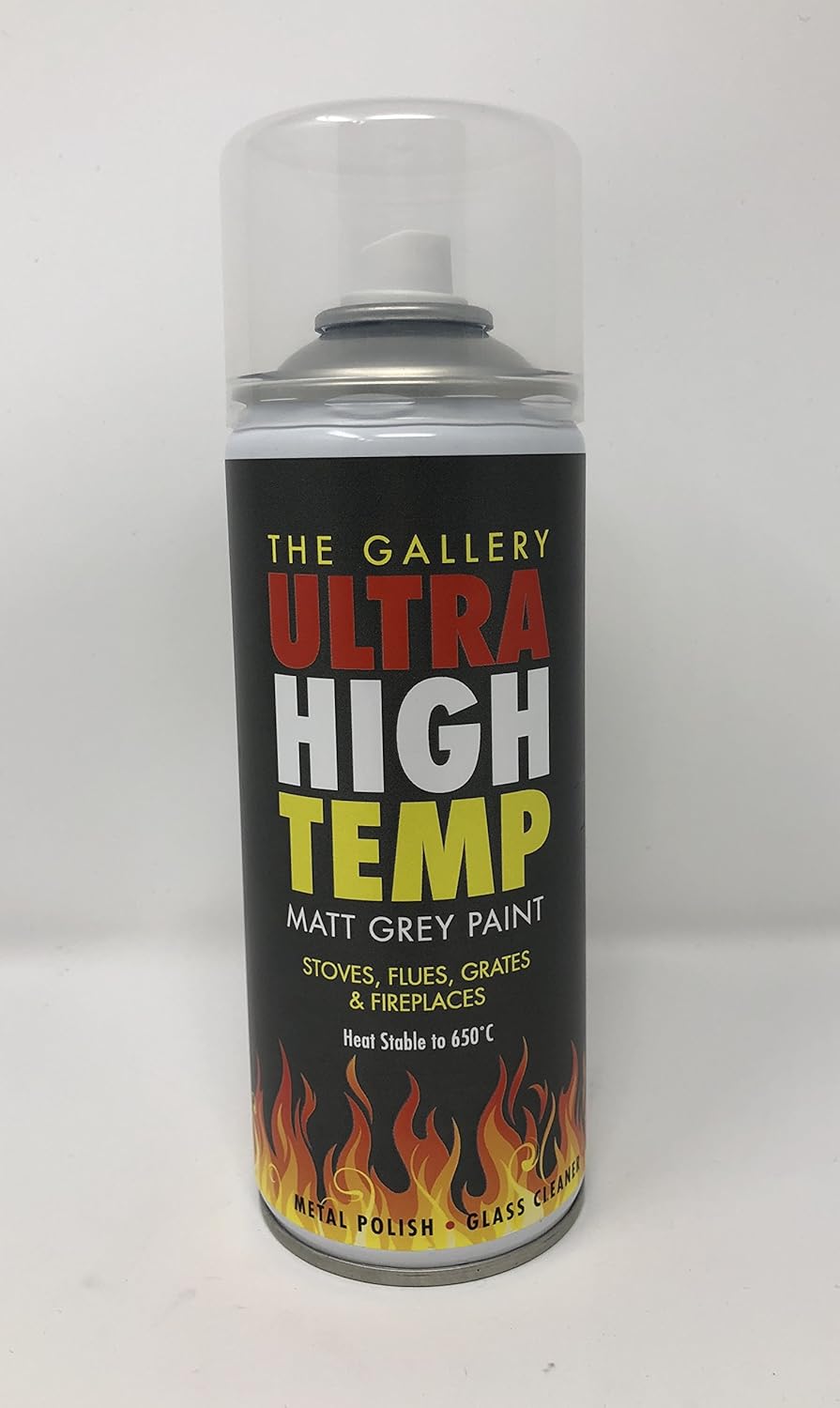 Ultra High Temperature Matt Grey Paint for Stoves, Flues, Grates
