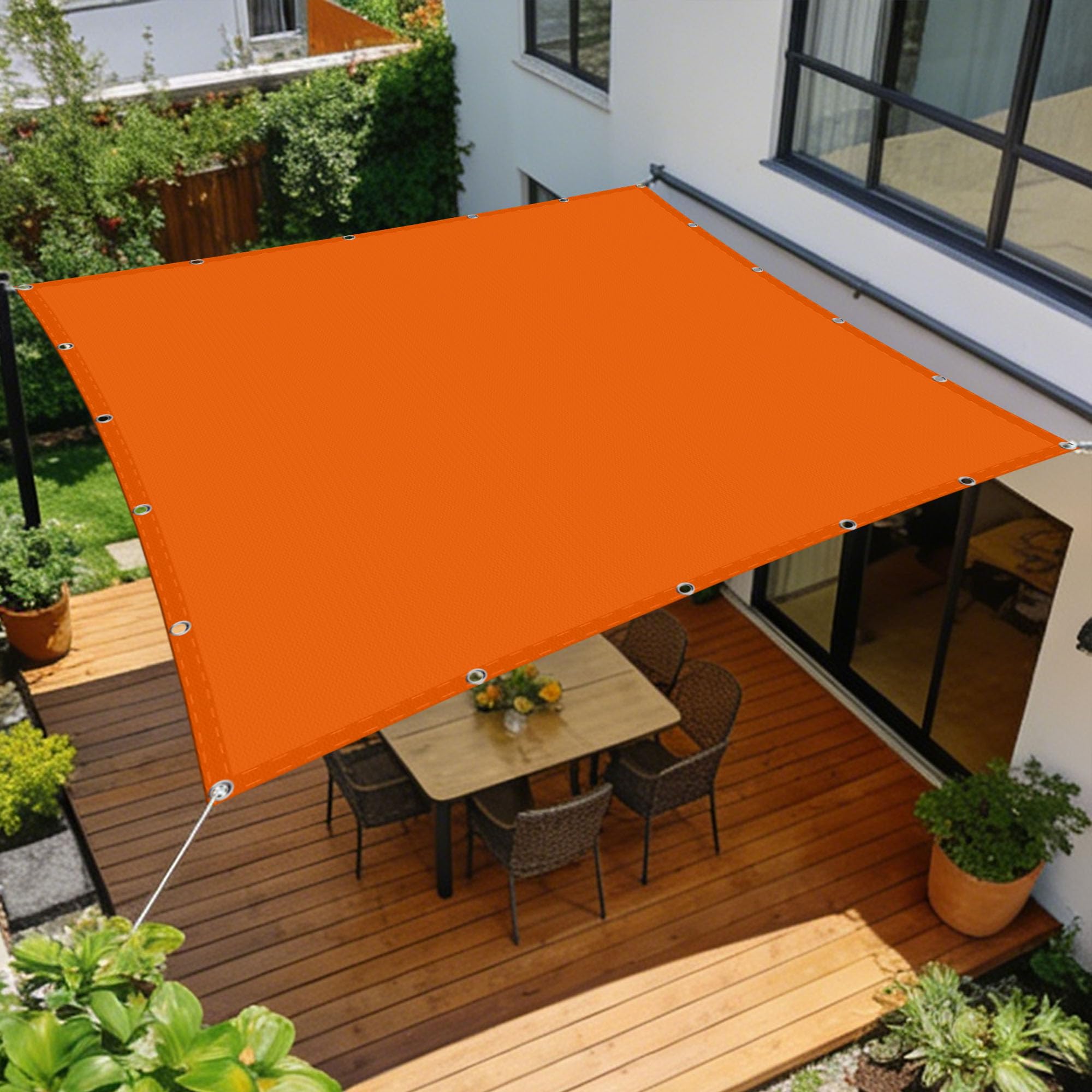 Toile ombrage imperméable rectangulaire pour terrasse et jardin