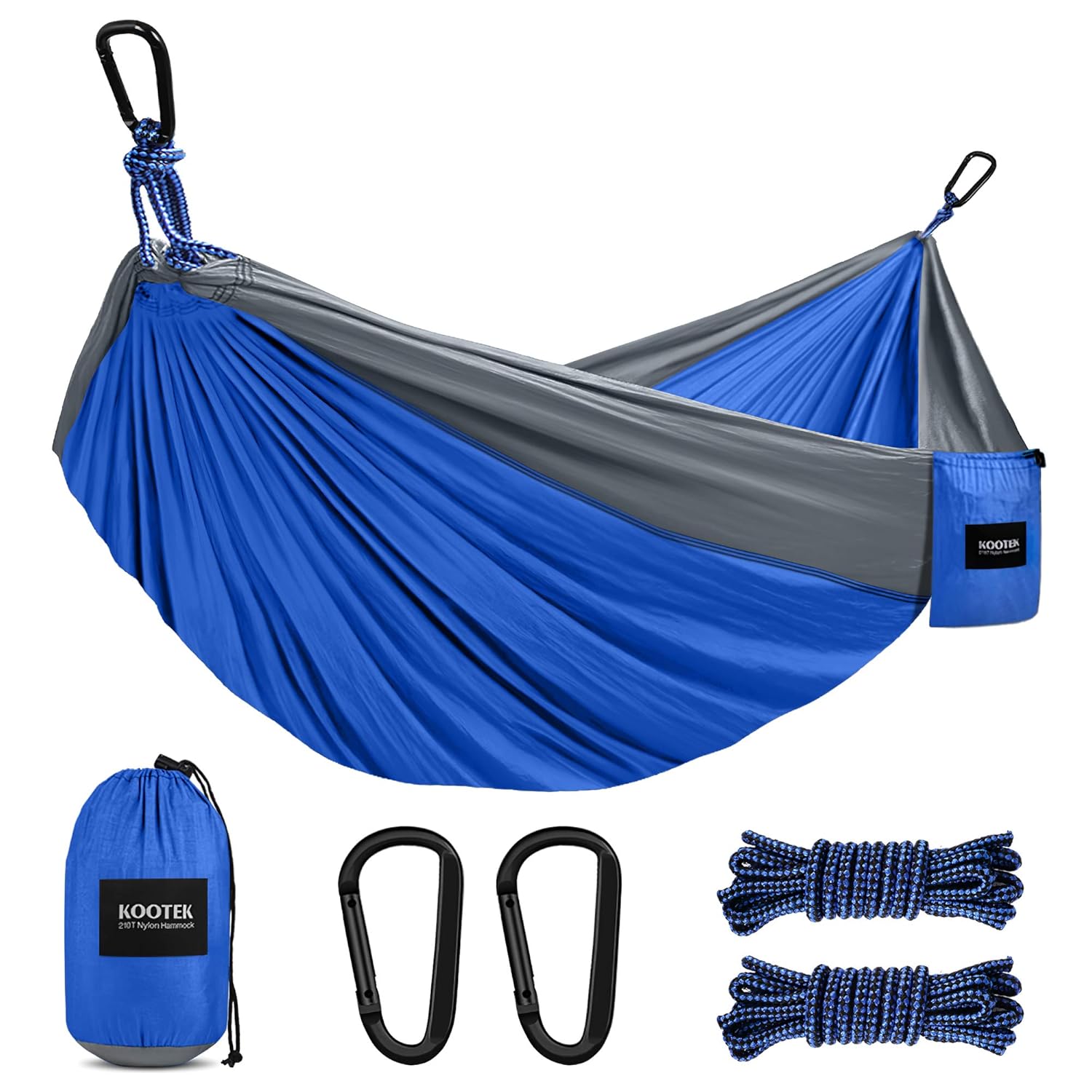 Kootek Camping Hammock Double & Single Portable Hammocks with 2 Hanging