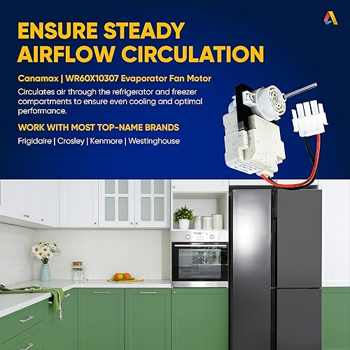 Miniatura 4 de Motor de ventilador evaporador 242077702 A03788604 A03788606 FDQC18EL4F 242077705 Motor de soplador para refrigeradores Frigidaire, Kenmore de