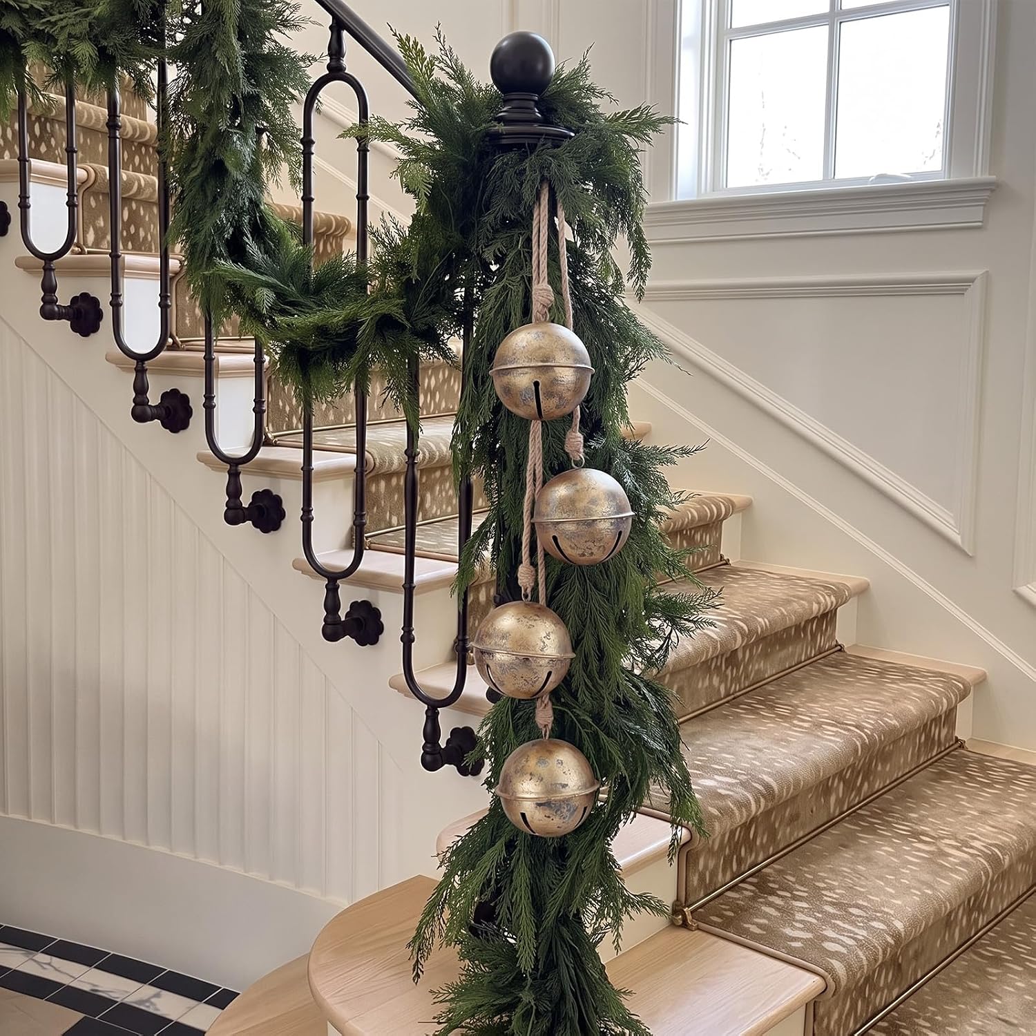 Frienda 29" Christmas Bells for Decoration Hanging on Rope for Wreath Home