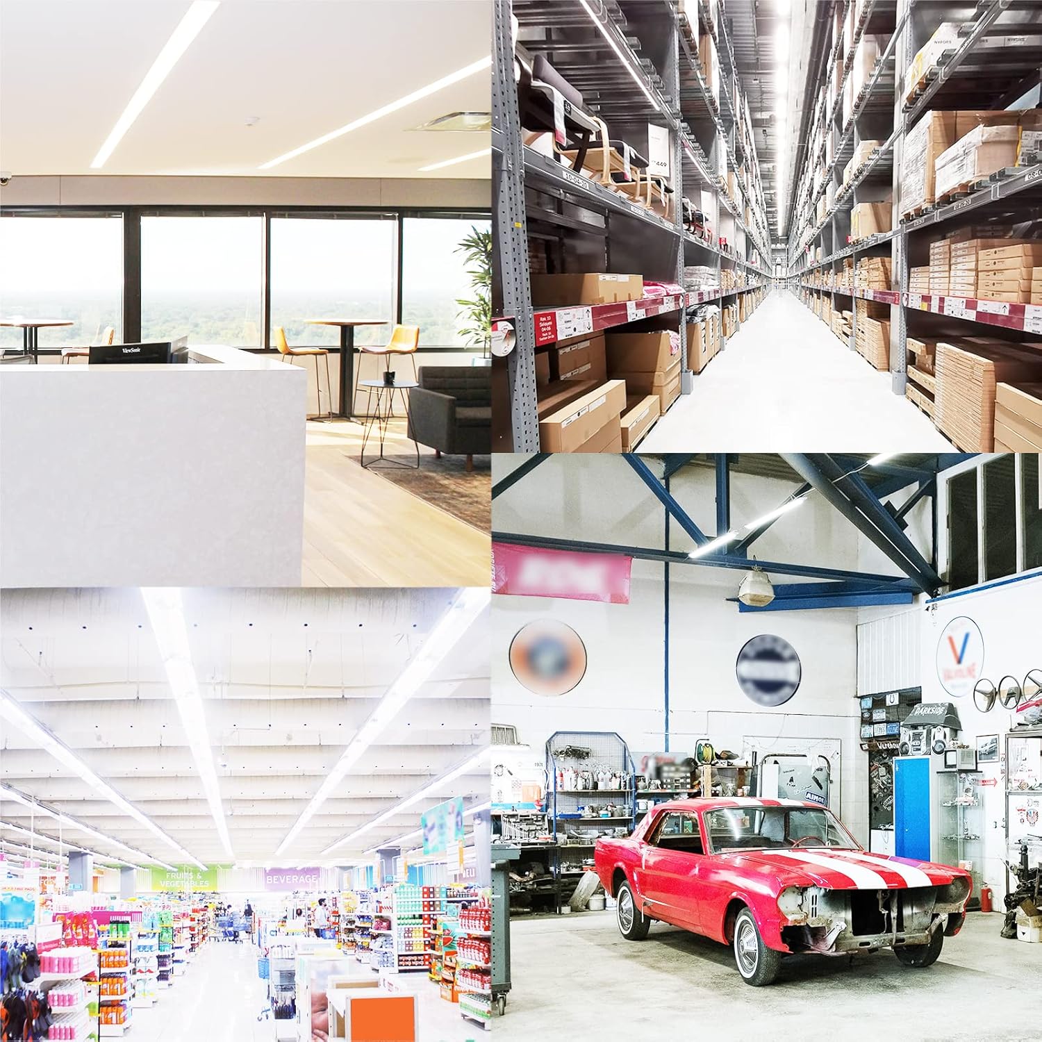 12 Pack T8 LED Bulbs 4 Foot, 24W 3000LM, 6000K Daylight, Ballast Bypass, Dual Ended Powered Type B Light Bulbs, LED Fluorescent Tube Replacement T8 T12, Non-dimmable