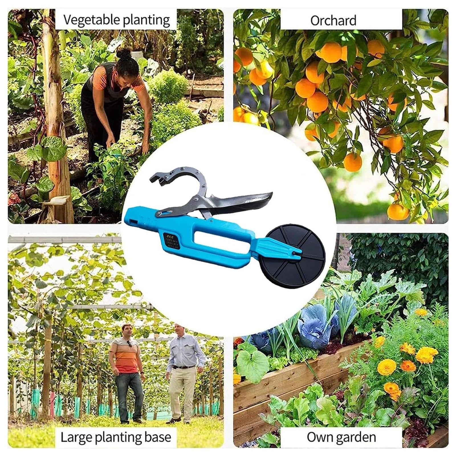 Atadora Eléctrica de Ramas, Recargable con Alambre de 90 m, Portátil, Diámetro de Atado: 50 mm, para Tomates, Uvas y Hortalizas