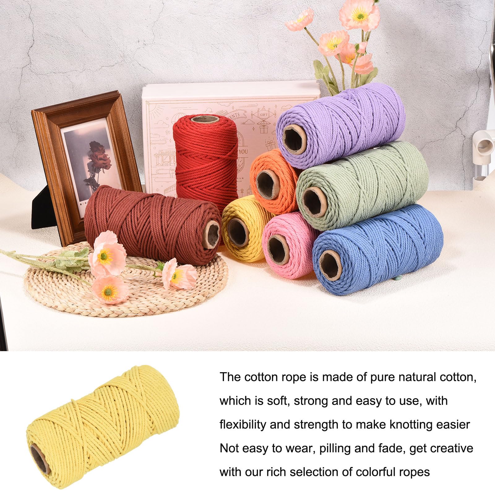 Rebower 0.2 Inch 328 Feet Macrame Cord - Image 3