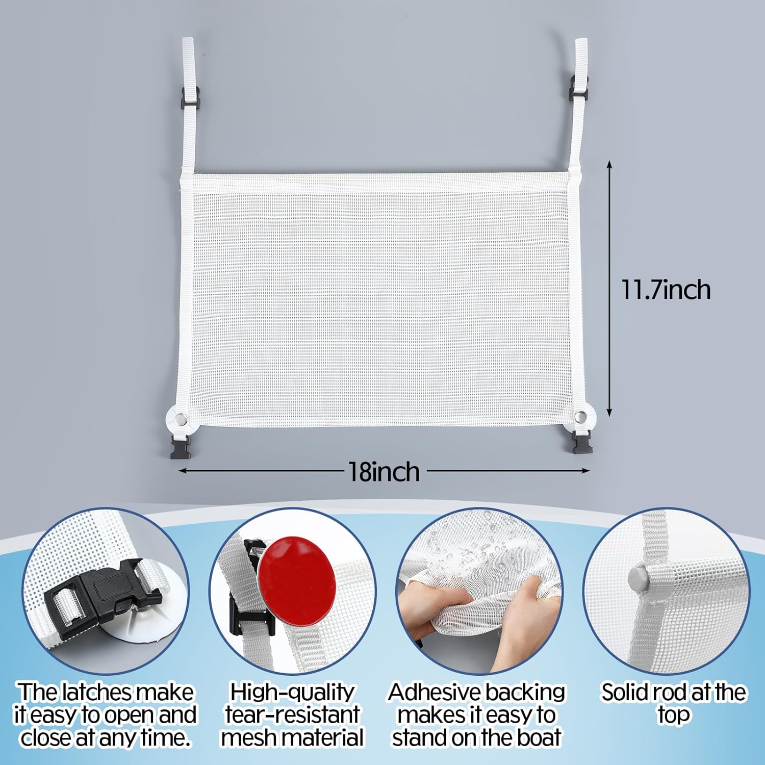 Boat Washdown Hose Hammock, White Coiled Marine Pressure Wash Hose Storage for All Types of Boats, Including Inflatable Boats, Speedboats, Yachts