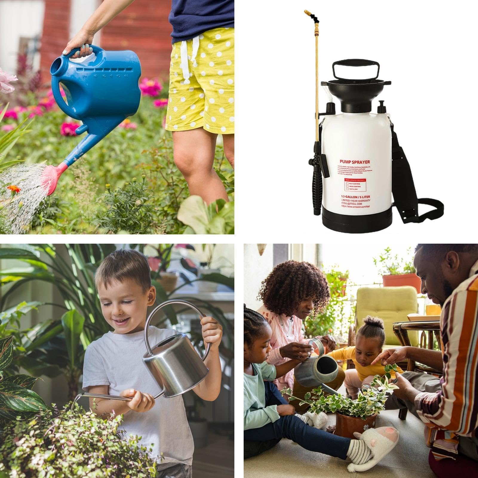 Spruzzatore a Pompa per Giardino Attrezzatura per Pulizia Manuale e | Spruzzatore a Pressione Lavaggio Auto per Giardinieri Agricoltori Addetti alle Pulizie Manutenzione Giardino Deterg