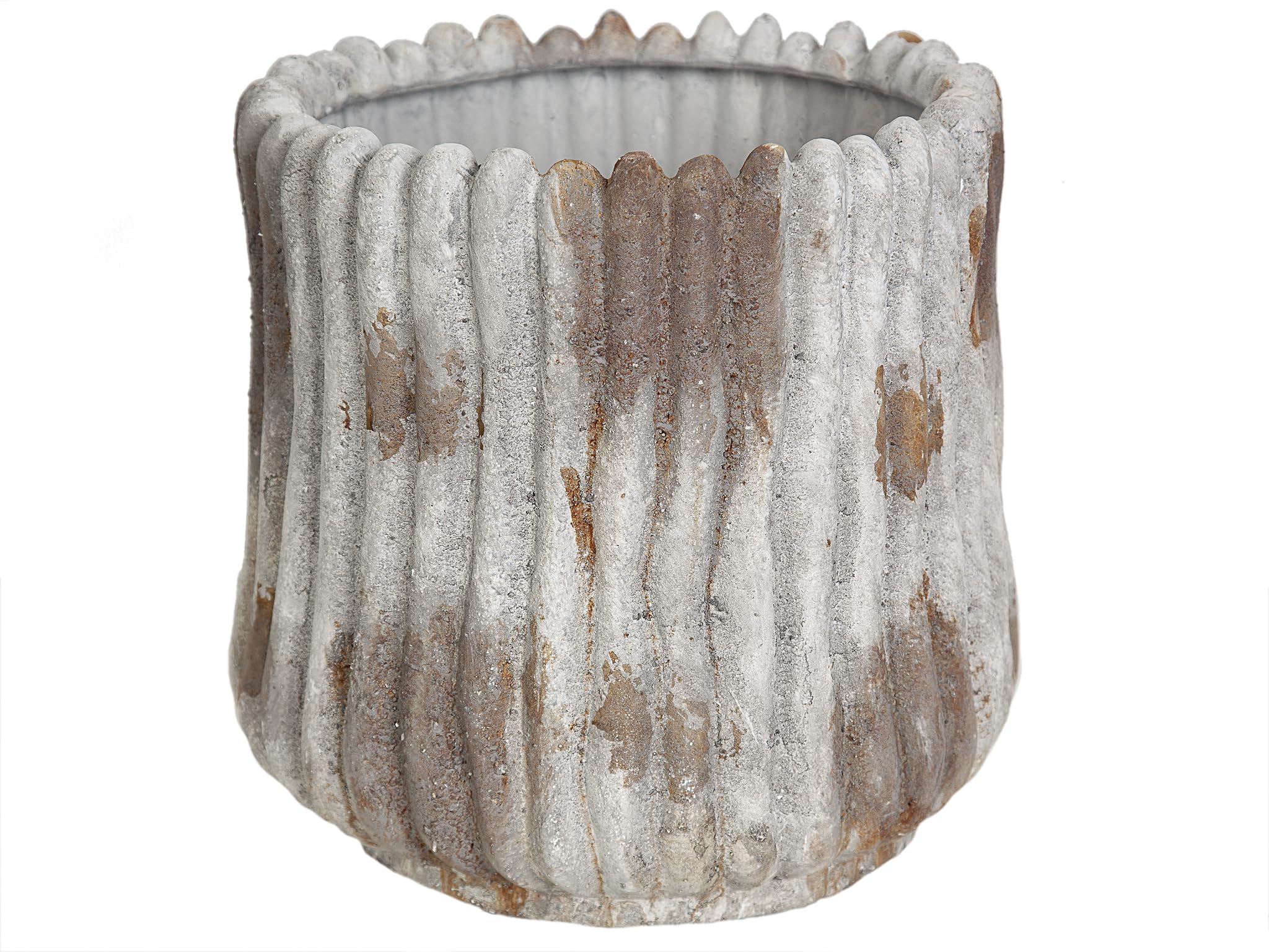 MACETA ONDULADA CERAMICA RUSTICO