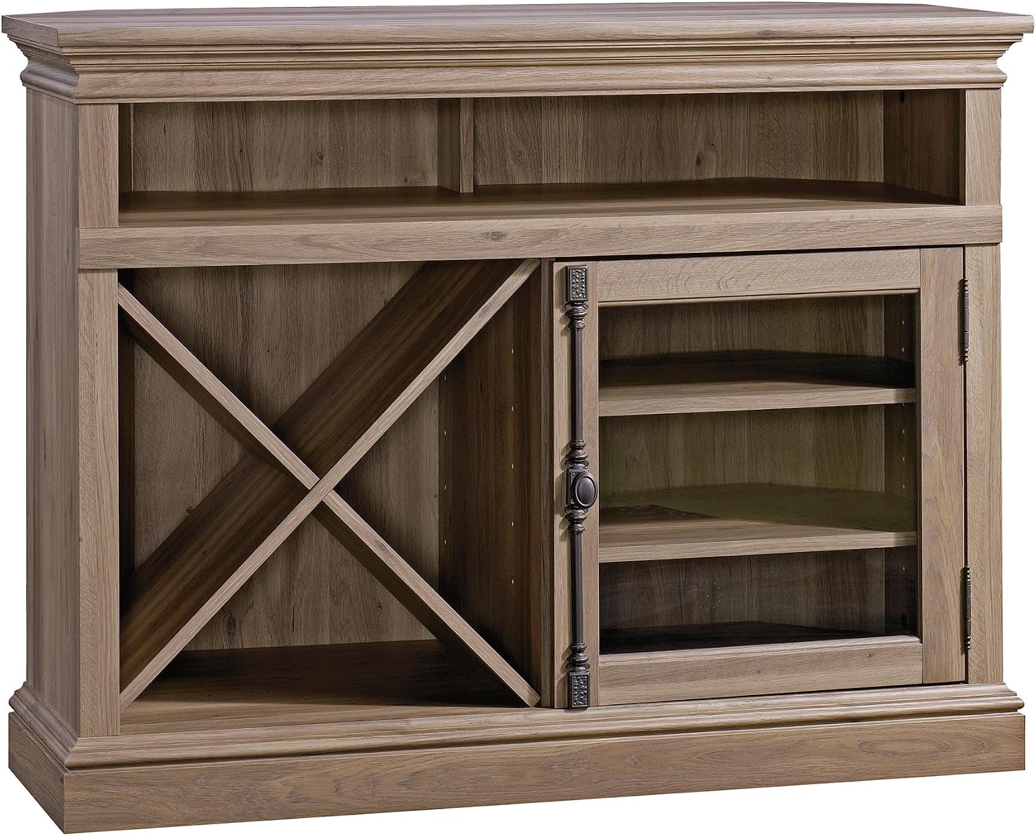 Sauder Barrister Lane Corner Entertainment Stand, For TV's up to 42", Salt Oak finish
