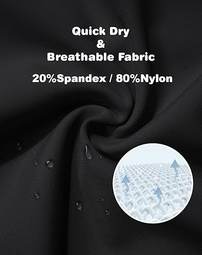 Vista 6 de MAGNIVIT Traje de baño para hombre, color liso, básico, largo, deportivo, con bolsillos