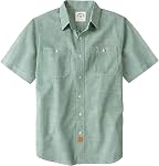 Dubinik® Men's Short Sleeve Chambray Shirt Regular Fit
