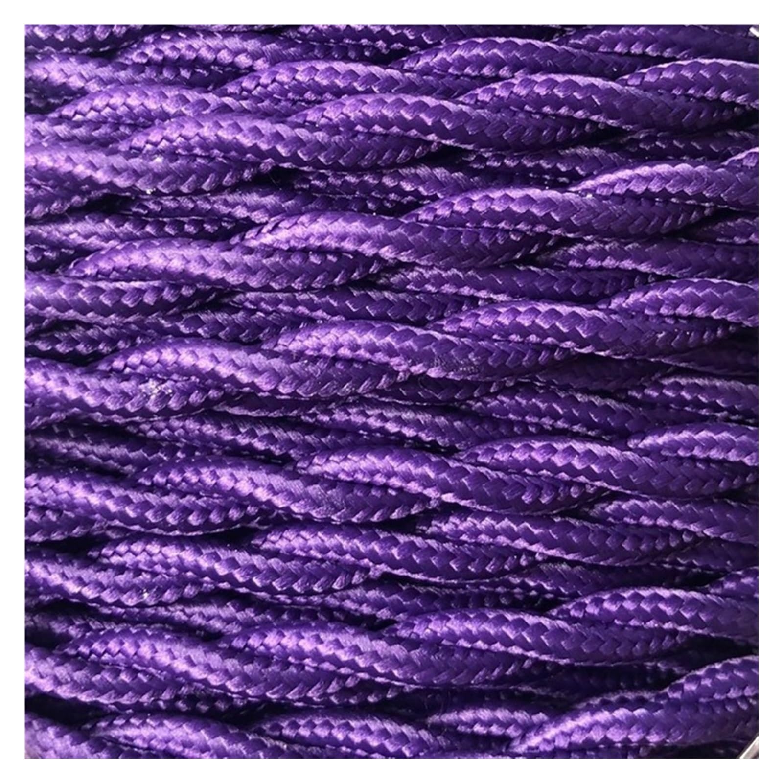 Cable Flexible Vintage Pendant Lamp Cord, 2 Core 2 * 0.75mm, Vintage Fabric Twisted Cable, Woven Textile Electrical Wire, Braided House Lighting Wire Extension Connector(Color:Purple,Size:1meter)