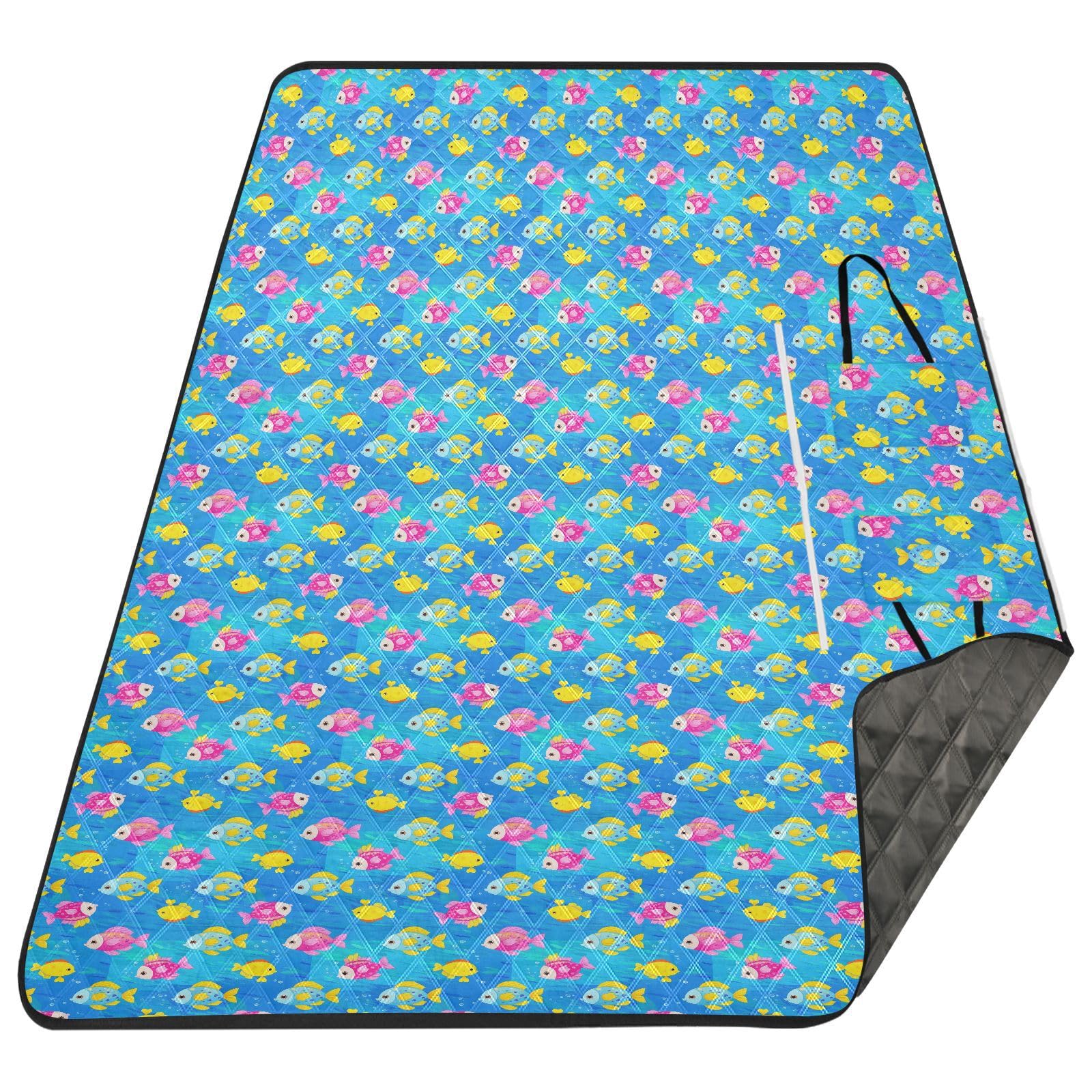 Oceano Animale Pesci Tropicali Blu Colorato Impermeabile Picnic Tavolo Resistente all'acqua Campeggio Partito Playmat Outdoor per Terra Coppie Regalo Manta de Playa Anti