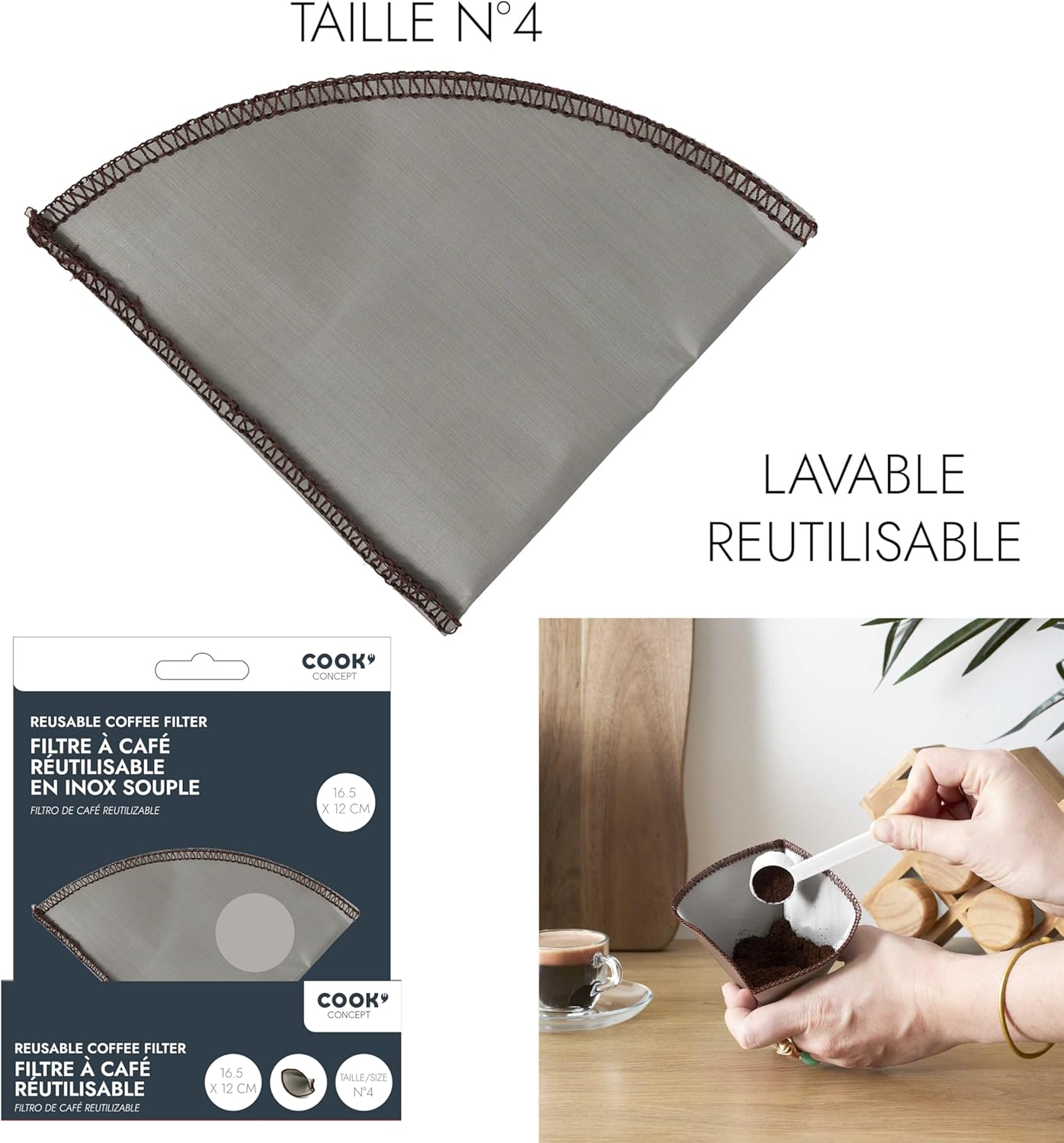 COOK CONCEPT FILTRO CAFÉ REUTILIZABLE Metal