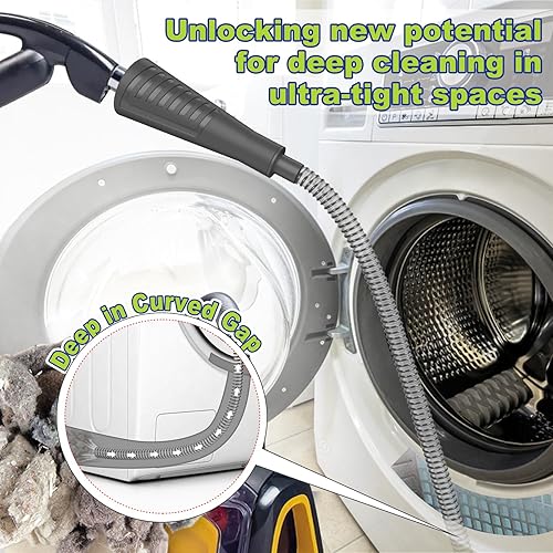 Miniatura 2 de Sealegend Kit de limpiador de ventilación para secadora, accesorio para aspiración de pelusas, manguera de vacío de ventilación de secadora con