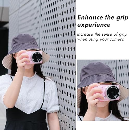 Miniatura 7 de Rieibi ZVE10 Caso, Funda Protectora De Silicona Suave Para Sony ZV-E10 ZVE10 Cámara, Cubierta De Goma Ligera Para Sony Alpha ZVE10 - Rosa