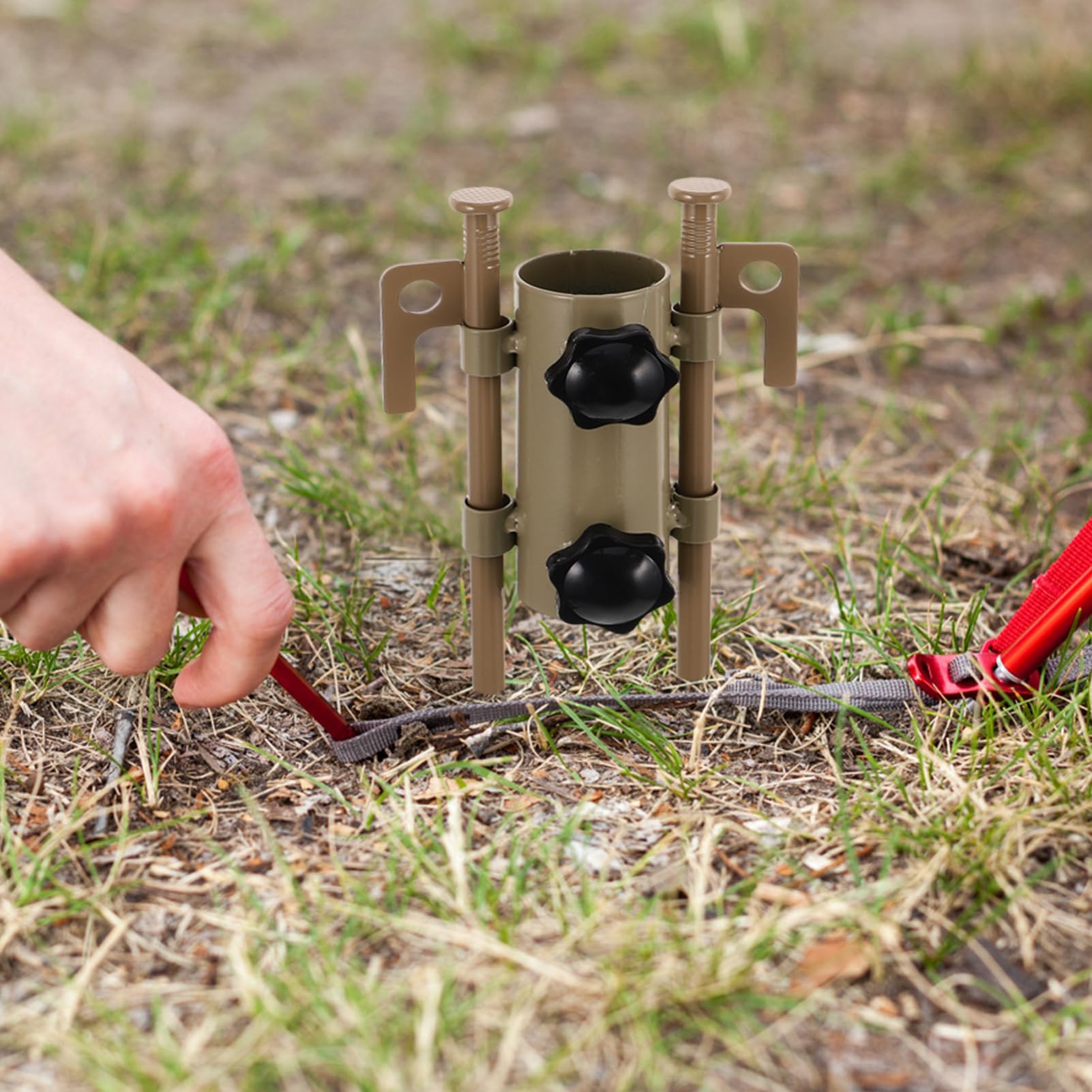 Toddmomy 6 Stück Verstellbare Zeltstangen aus Aluminium und Stahl mit Heringen zur Einfachen Befestigung von Campingzelten und Pavillons im Outdoor Bereich