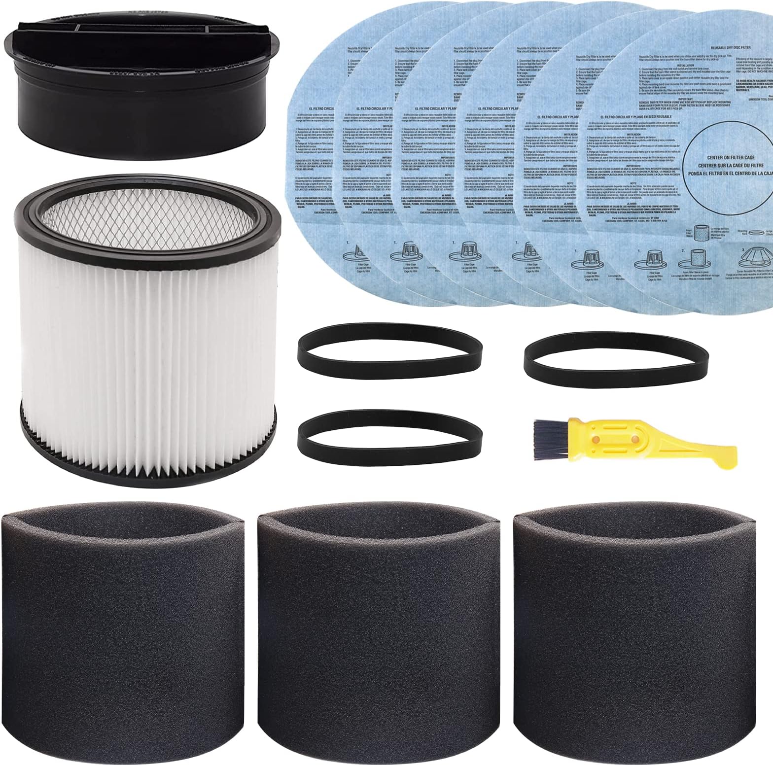 Filter Replacement 90304, 9010700, 90585 Foam Sleeve for Shop Vac Wet