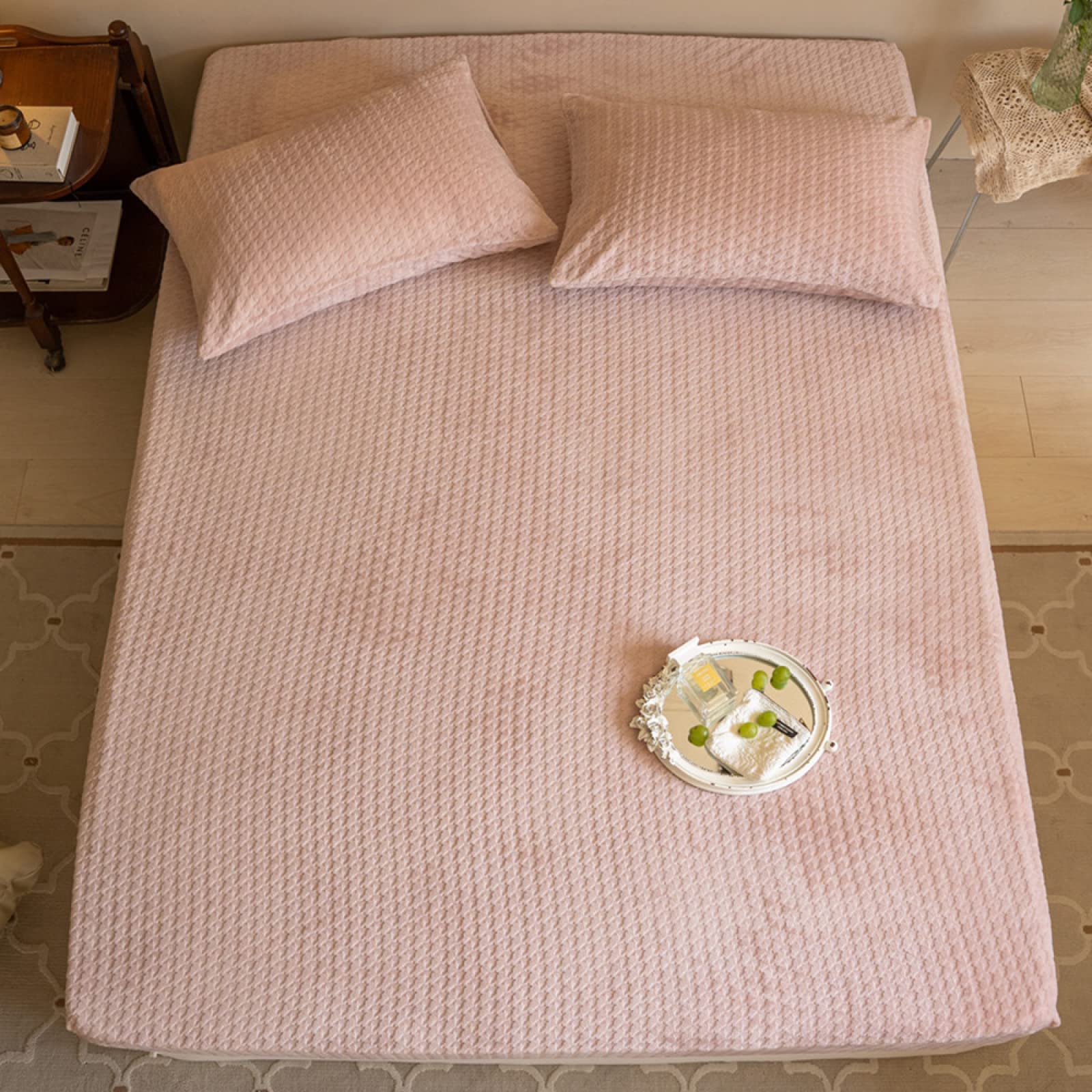 Lenzuolo Con Angoli In Flanella Queen Size Con Cinghie Antiscivolo - Morbido E Termico Per Inverno, Vestibilità Sicura