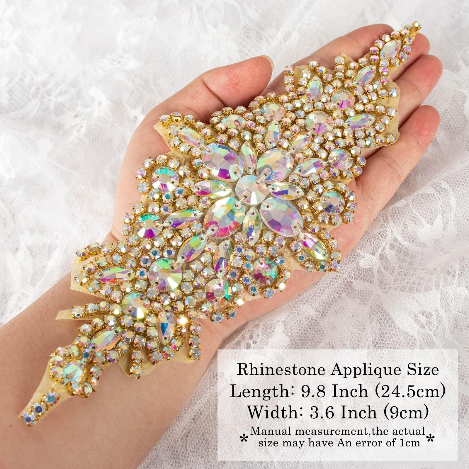 Rhinestone Beaded Wedding Bridal Prom Crystal Applique Sash Waist Belt NEW Crystal Wedding Dress Belt Bride Bridesmaid Party Pearl  main image 2