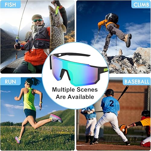 Miniatura 5 de Gafas de ciclismo para hombre y mujer, gafas deportivas con espejo para MTB, bicicleta de carretera, senderismo, béisbol, protección UV400