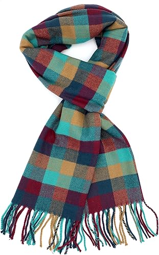 Miniatura 5 de Bufanda de invierno Achillea suave y cálida, de tartán, a cuadros, de cachemira, unisex