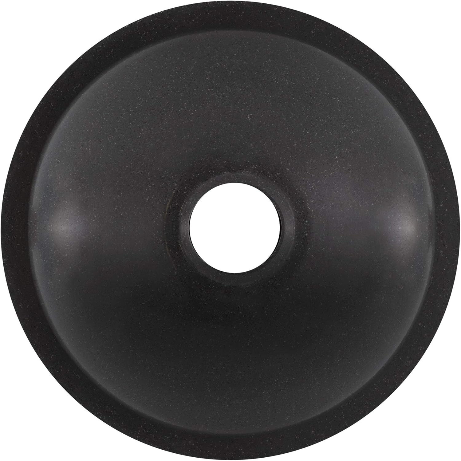 RecPro RV Sink | 12" Round Bathroom Sink | White, Bone, or Dark Gray Granite | Hydrophobic Coating (Dark Gray)