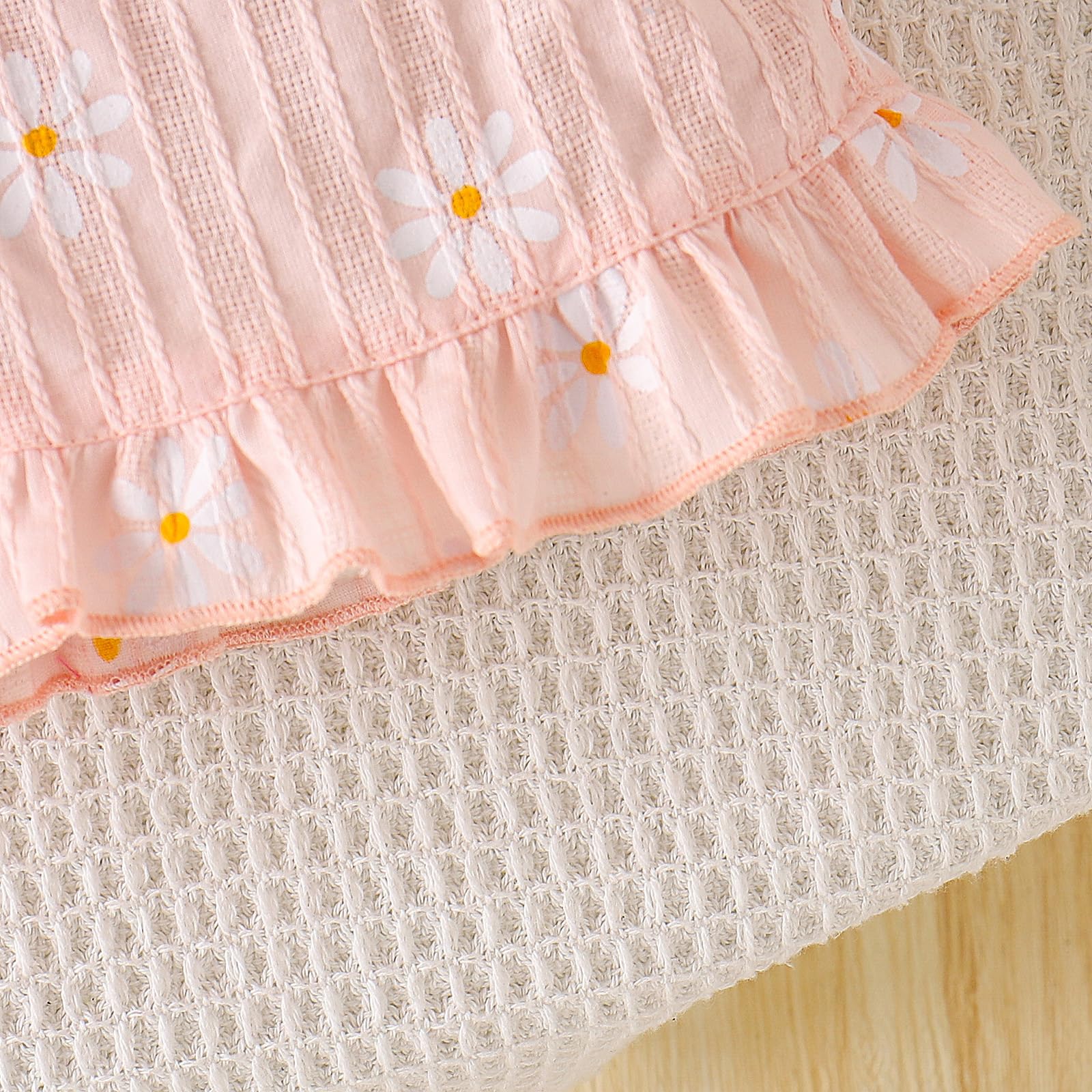 Ropa Verano Para Niña Linda Blusa con Volantes y Margaritas Pantalones Cortos Conjunto de Conjuntos Para Niña Pequeña — view 6