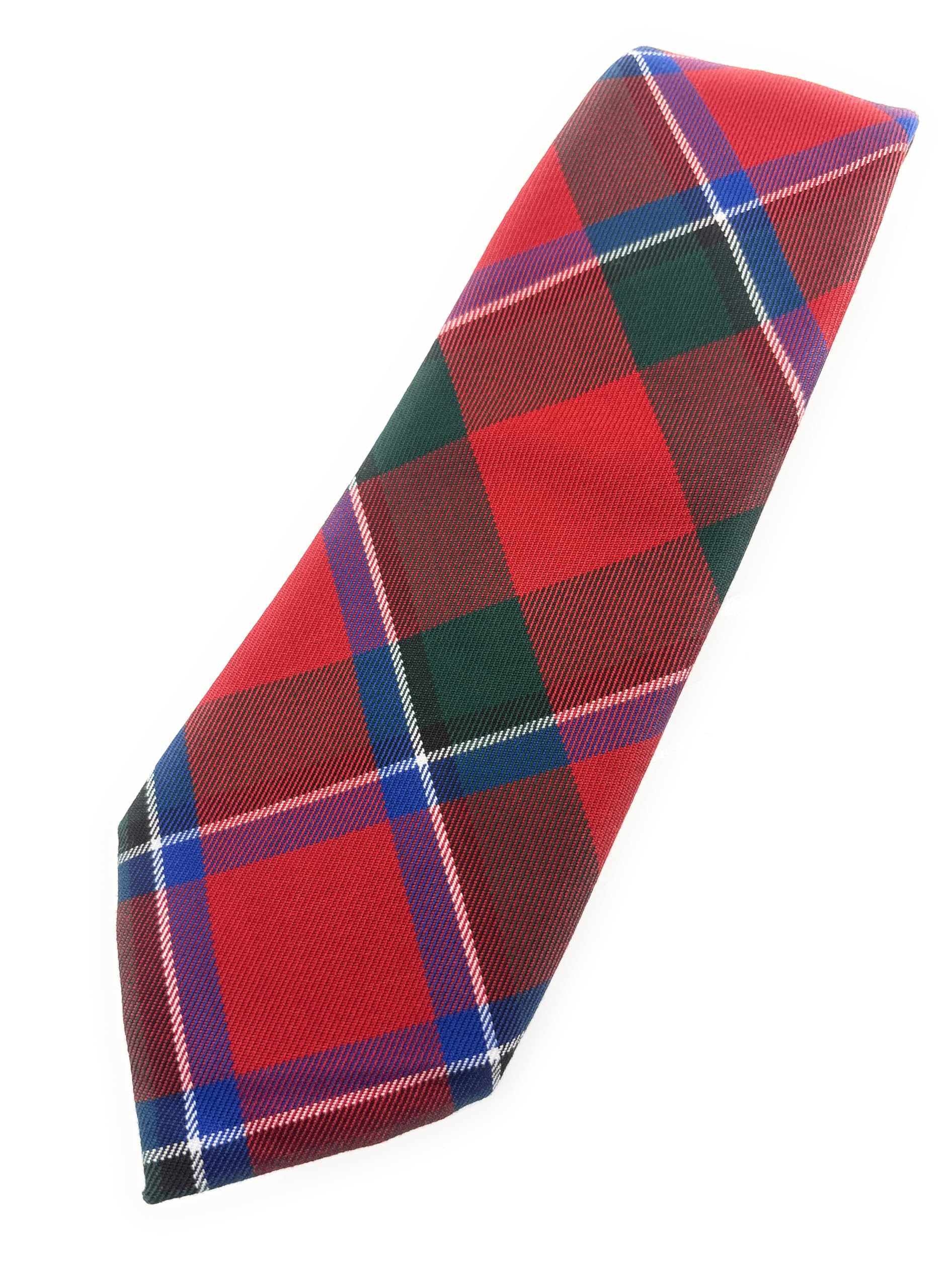 Scottish Essence Sinclair Red Scottish Tartan Necktie, Traditional Clan Pattern, Made In Scotland, Multiple Tartans Available (Sinclair Red)