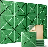 Vista 63 de Sonicism Paquete de 12 paneles acústicos de pared autoadhesivos, paneles de espuma a prueba de sonido de 12 x 12 x 0.4 pulgadas, paneles decorativos