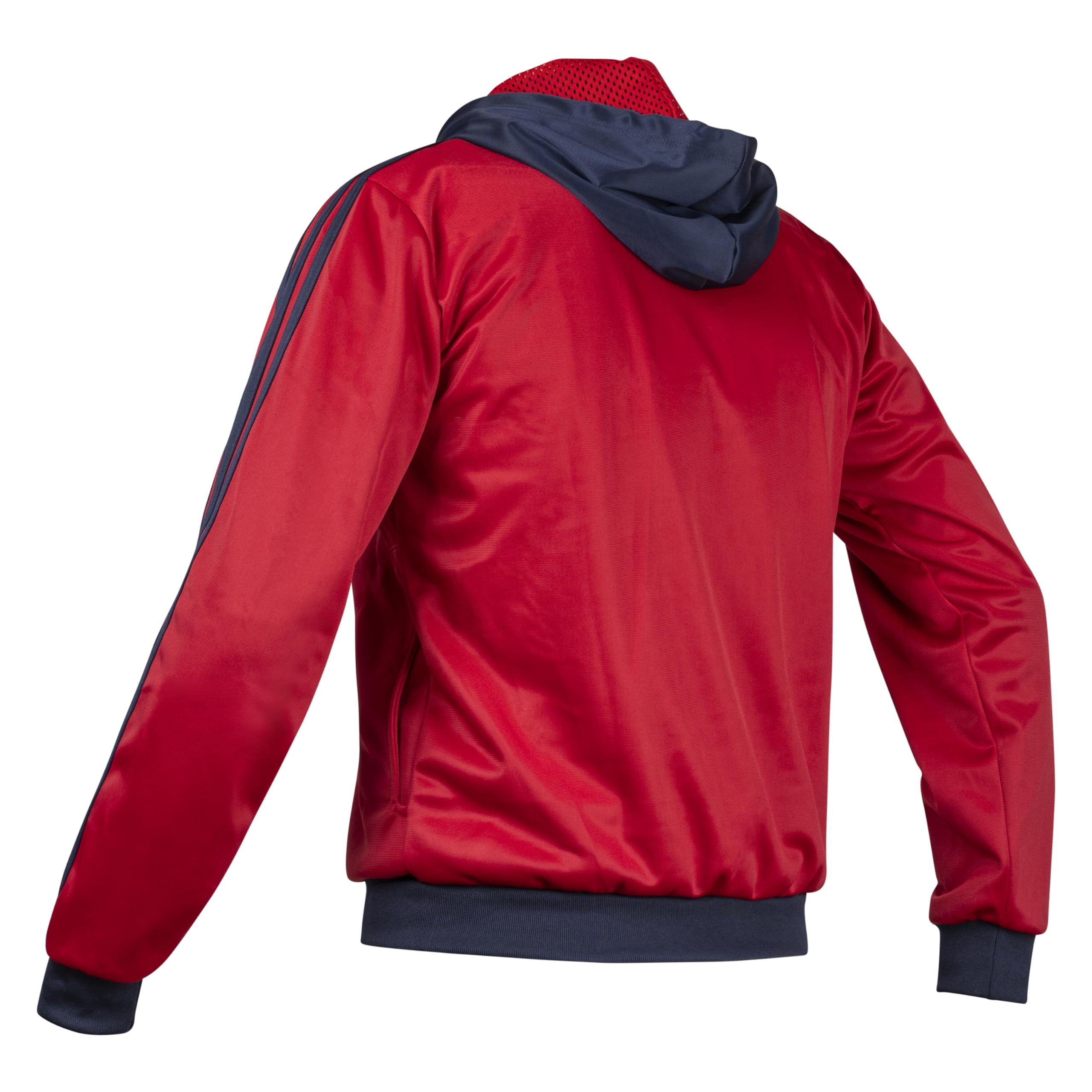 JL Sport Storica giacca sportiva della Germania dell'Est DDR, maglione rosso con cappuccio retro