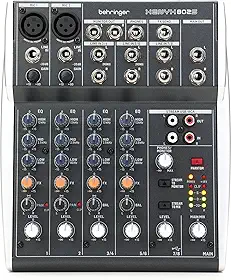 Behringer XENYX 802S Premium Analog 8-Input Mixer with USB Streaming Interface