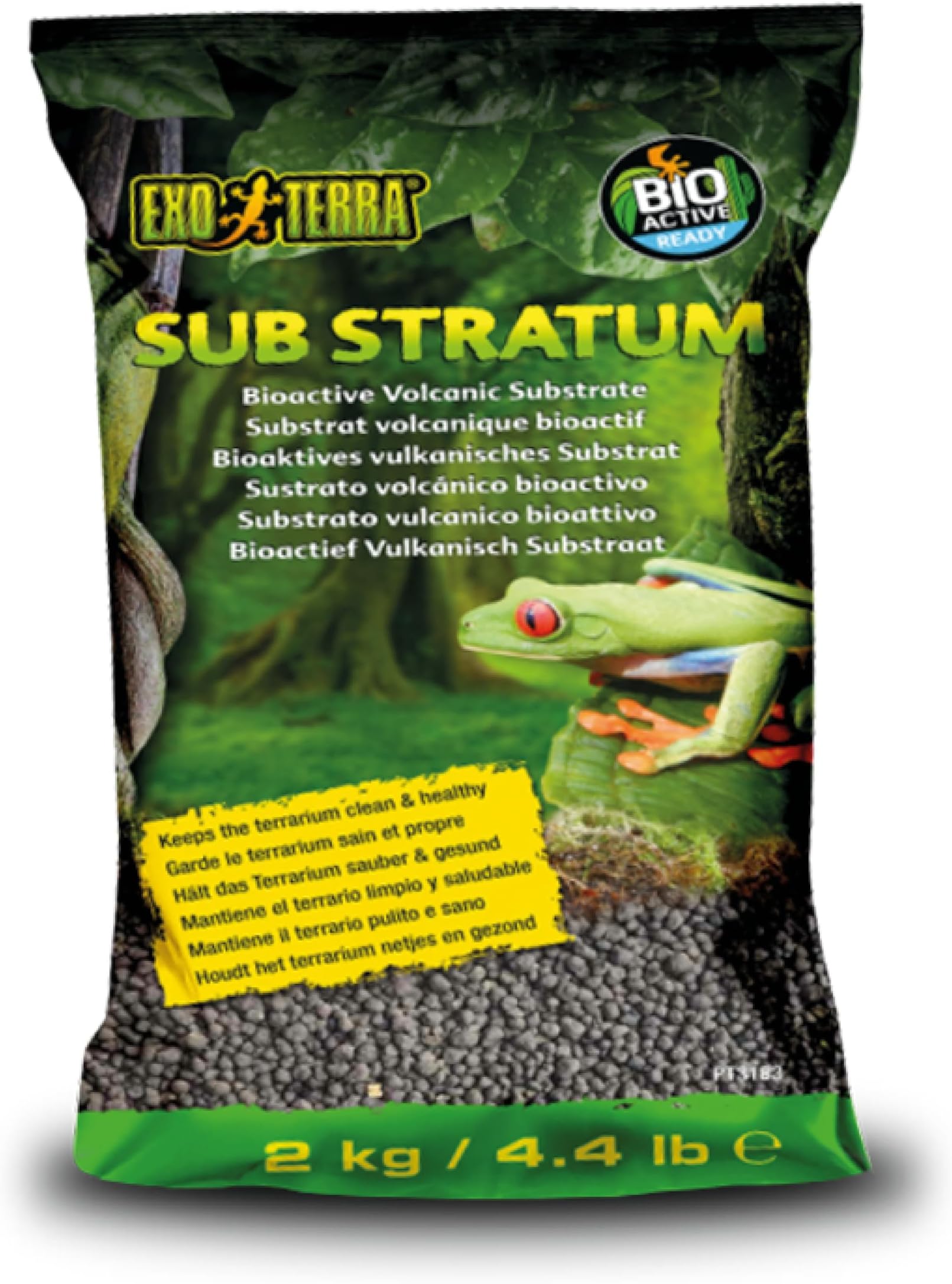 Sub Stratum, Bioactive Volcanic Substrate for Reptile Terrariums, Eliminates Odor, Offers Correct Moisture Levels 4.4 lb