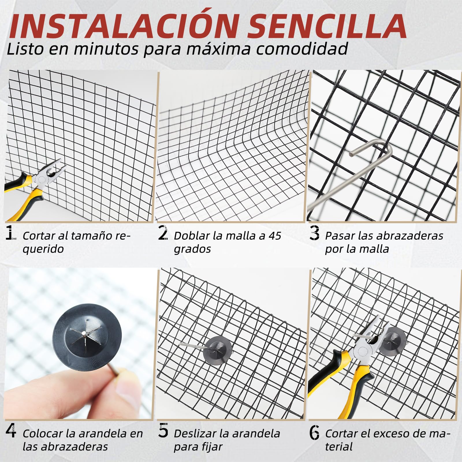 Red de protección contra pájaros para paneles solares, 30 m x 20 cm, revestimiento de PVC, inoxidable, incluye 100 bridas