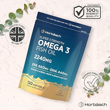 Omega 3 Capsules High Strength 2240mg - with 660mg of EPA and 440mg of DHA