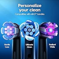 Vista 7 de Oral-B iO Deep Clean Cepillo de dientes recargable eléctrico, negro con iO Series 3 Limited, 2 cabezales de cepillo y estuche de viaje - Sensor