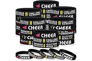 36-Pack Cheer Awards Motivational Quotes Silicone Wristbands