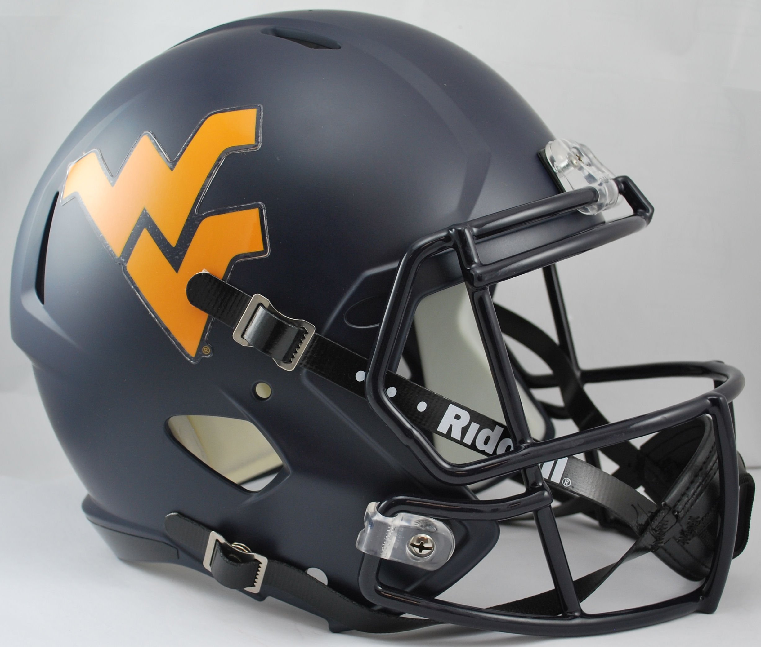 Riddell NCAA West Virginia Mountaineers Full Size Speed Replica Football Helmet : Sports & Outdoors