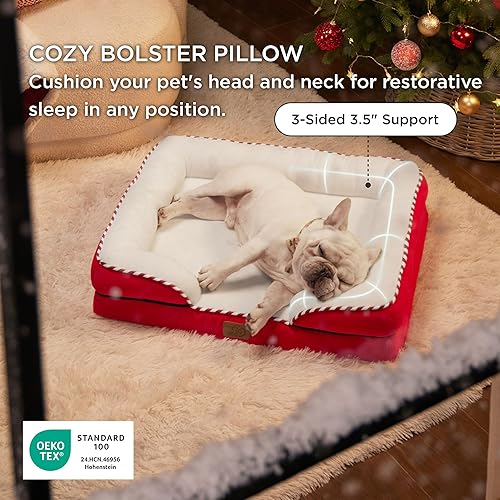 Vista 227 de Bedsure - Cama ortopédica mediana para perros, sofá cama impermeable para perros medianos, espuma de soporte con funda extraíble y lavable, forro