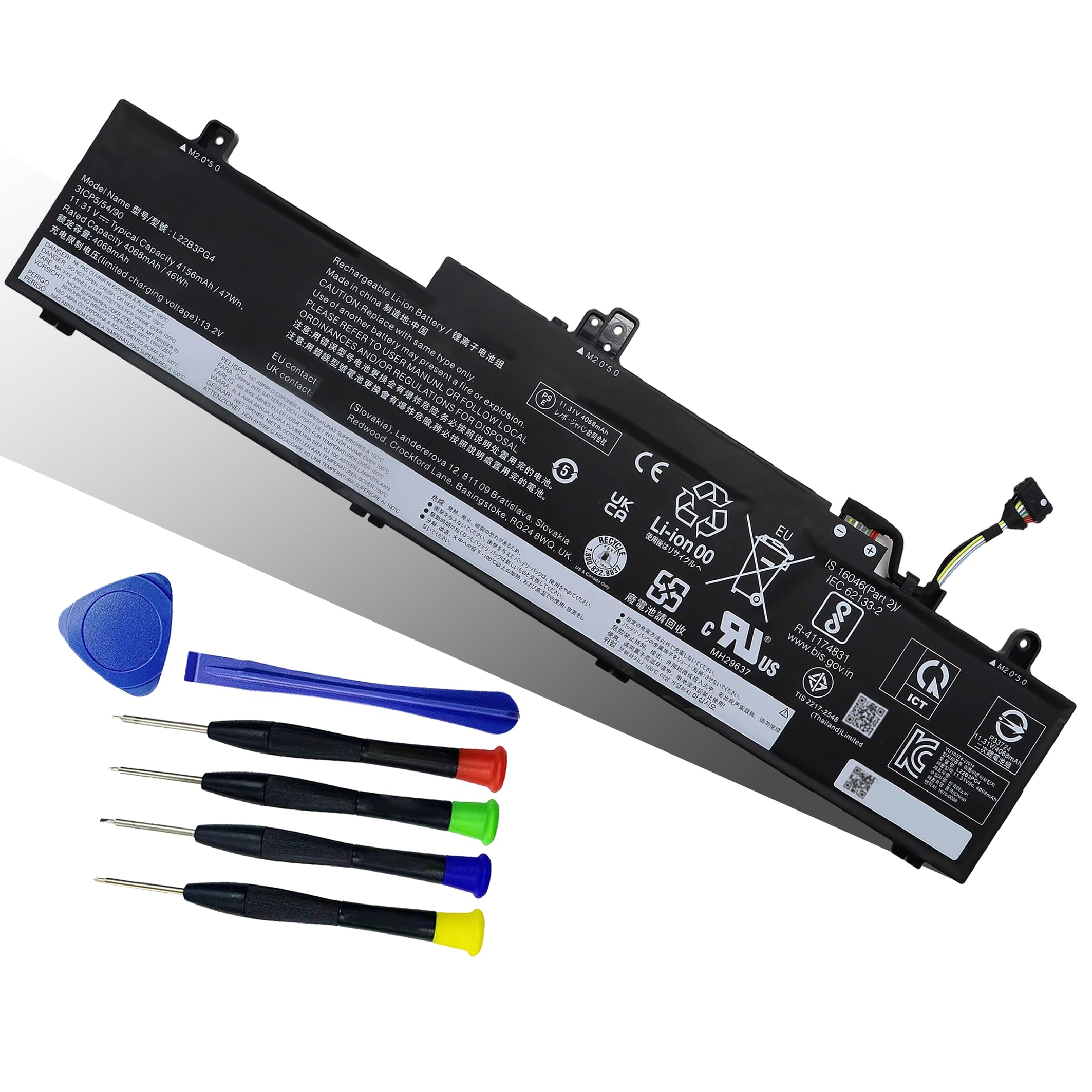 Photo 1 of bossfulton 47Wh L22B3PG4 L22M3PG4 Battery Replacement for Lenovo ThinkPad E14 Gen 5 Gen 6,ThinkPad E16 Gen 1 Gen 2 Series Notebook L22D3PG4 L22X3PG4 L22L3PG5 L22B3PG5 L22D3PG5-11.31V 4156mAh