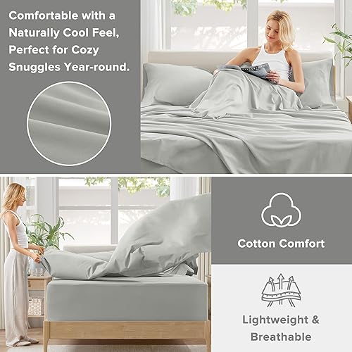 Vista 309 de Comfort Spaces - Sábanas con fundas de almohada Gris diamante