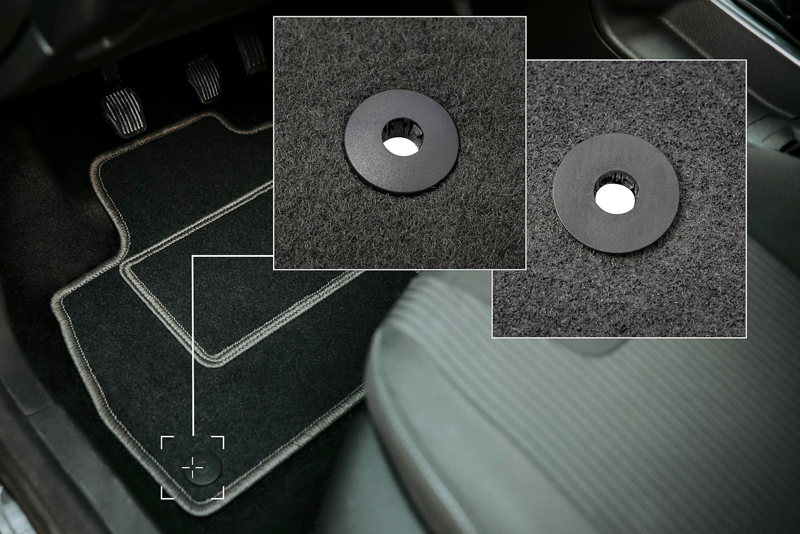 LUX dywaniki samochodowe welurowe przednie kompatybilne z Volvo S60 III sedan od 2019 - przednie 2 szt., grafitowe, podgumowane
