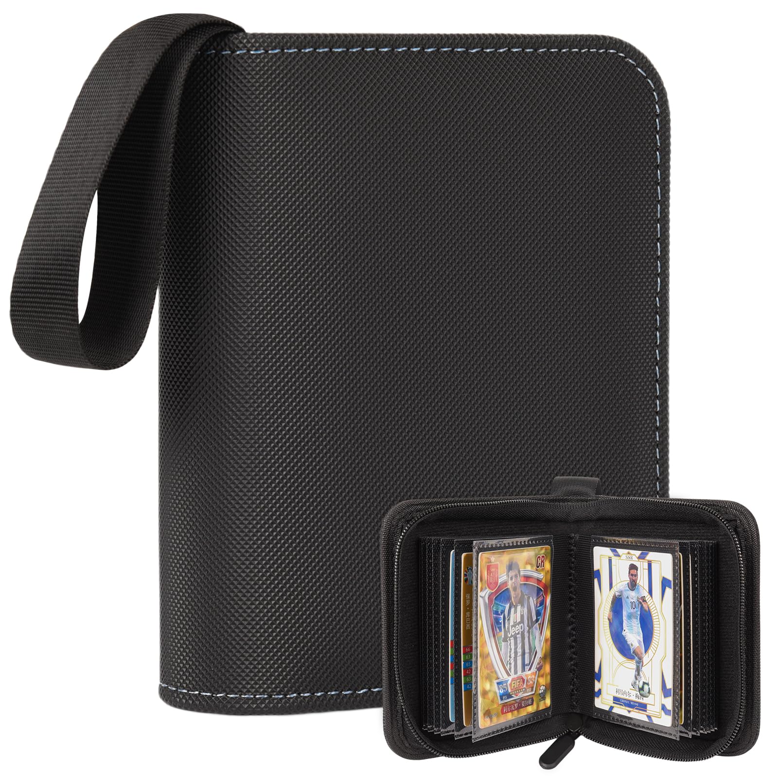 Photo 1 of 1 Pocket Card Binder – Collectible Trading Card Album, Single Card Holder with 20 Pages, Holds 40 Cards, Side-Loading Mini Binder for TCG, MTG, Sports, Baseball, Football, Small Sports Card Book