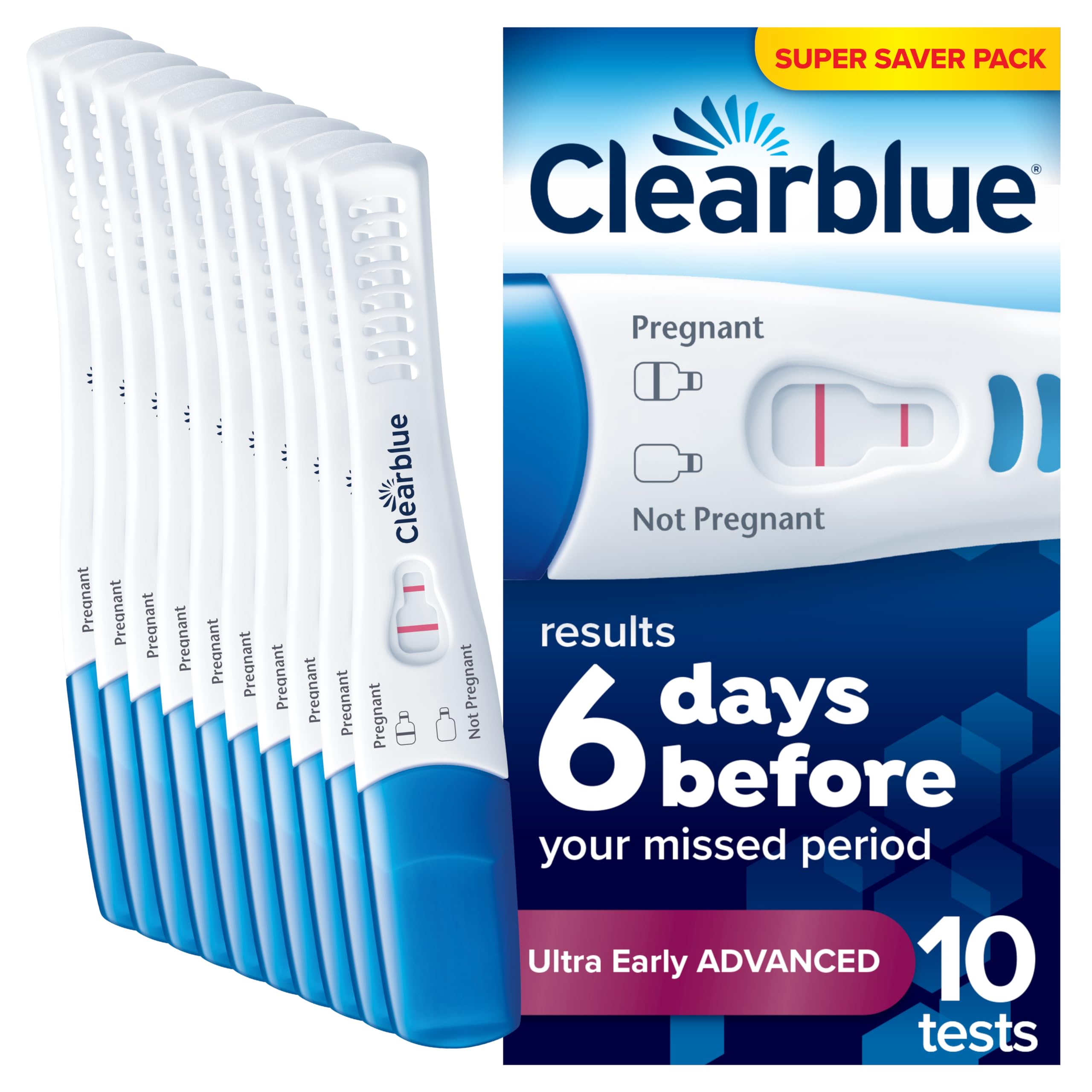 Clearblue Ultra Early Advanced Pregnancy Test, 10