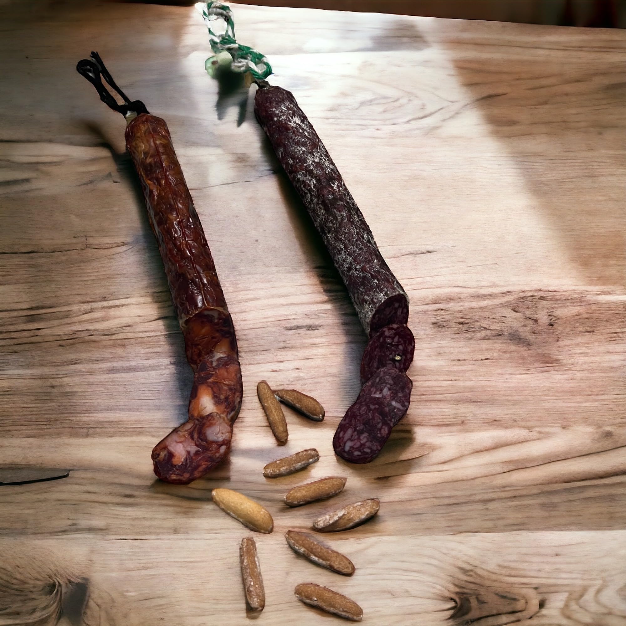 Cesta Gourmet Regalo Embutidos Ibéricos Jamón Caña Lomo Salchichón Chorizo Bellota Aceite Oliva Virgen Extra Picos Rústicos Obando