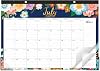 2025-2026 Desk Calendar - Desk Calendar 2025-2026 from JUL.2025 - DEC.2026, 17 x 12, 18 Monthly DeskWall Calendar 2-in-1, Thick Paper with 2 Corner Protectors, Large Unruled Blocks - Blue Floral