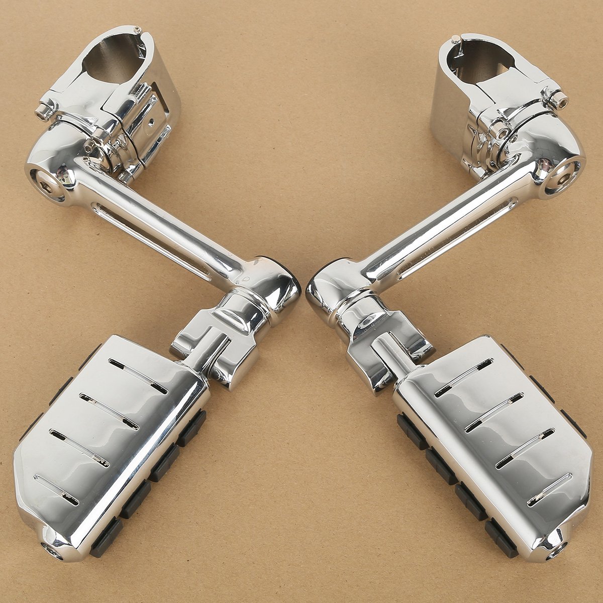TCMT Fußrasten Verstellbar Fußstütze Motorrad Universal Fußrasten Passend für Honda Goldwing 1800 GL1800 30 mm 35 mm