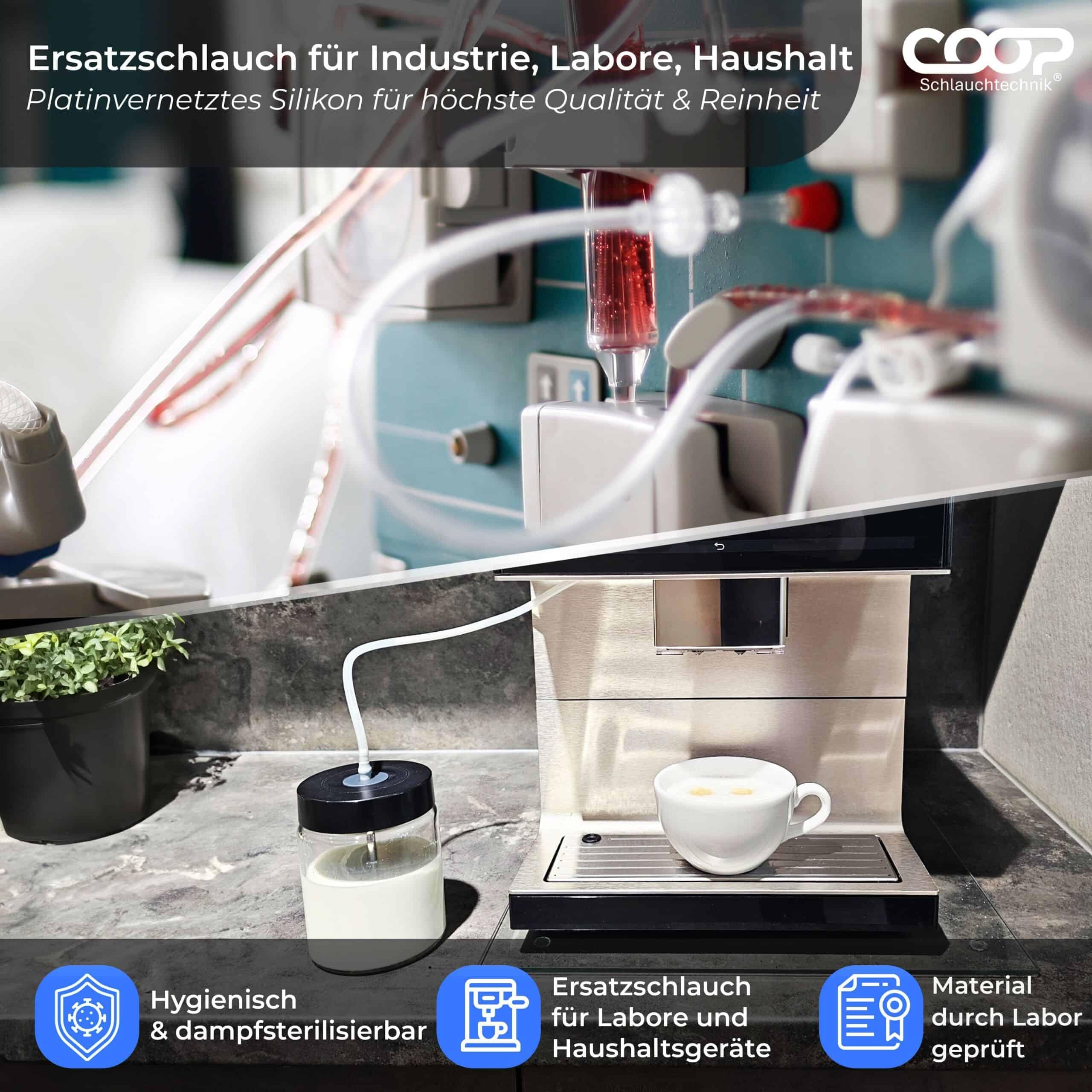 Silikonschlauch 12mm Innen-Ø | 10 Meter | hohe Qualität | lebensmittelecht | geschmacksneutral |-40 bis 220 °C | ideal für Lebensmittel, Haushalt, Aquaristik, Labor, Industrie